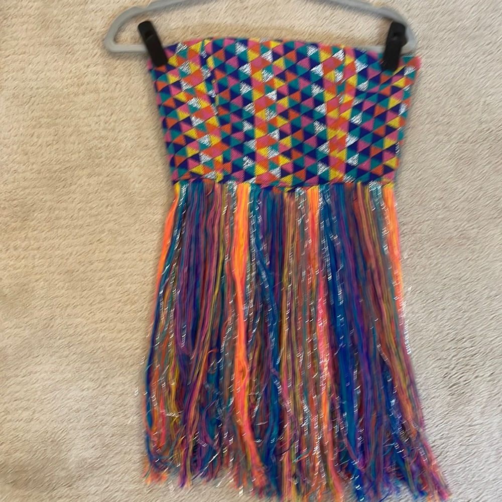 House of Harlow 1960 X Revolve XS strapless fringe top. Never worn